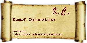Kempf Celesztina névjegykártya
