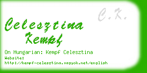 celesztina kempf business card
